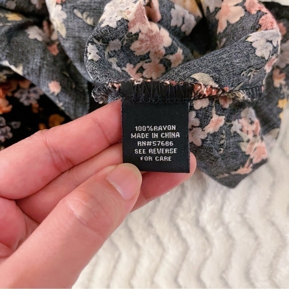 New Look Mini Dress Womens S Black Floral Spaghetti Strap Sweetheart Cute Chic - Picture 8 of 11